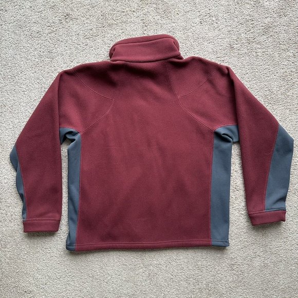 Nike ACG Sweater Womens Large Embordered Noreen Full Zip Mock Neck Fleece Maroon - Picture 2 of 14
